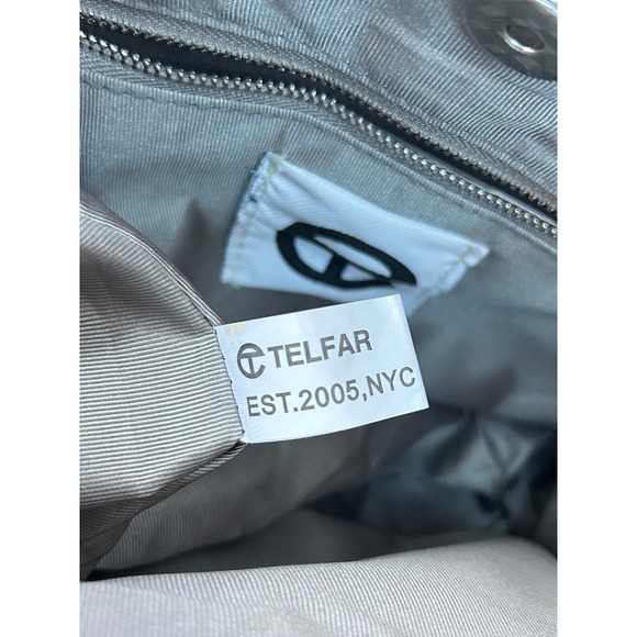 Telfar Small Shopping Bag Grey Faux Leather Crossbody Top Handle - Picture 7 of 12